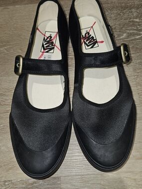 Vans Black Mary Jane Flats with Buckle